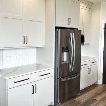 Accessible Beige Painted Kitchen with Birch Almond Accents