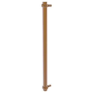 18" Refrigerator Pull With Twist Accents, Brushed Bronze