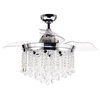 42inAbella Modern Crystal Retractable Ceiling Fan with Lights and Remote Control