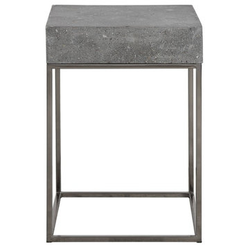 Jude Concrete Accent Table, Natural