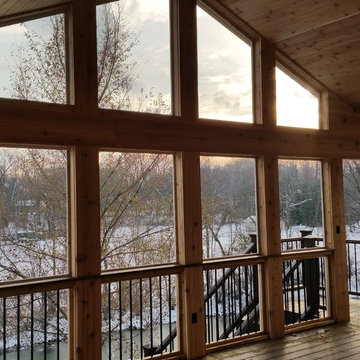 Multi-Level Walk Out Deck with Screen Porch Addition