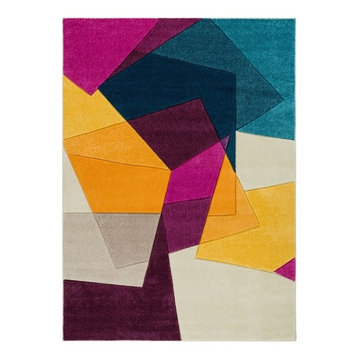 Well Woven Ruby Bombay Modern Geometric Violet Area Rug, 5'3"x7'3"