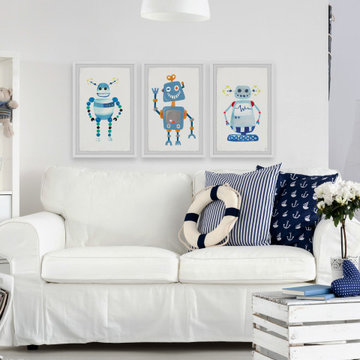 Happy Robot Triptych