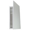 Gables Slab Panel Frameless Recessed Bathroom Medicine Cabinet 14x22, White Enam