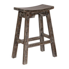 Office Star Products - Saddle Stool, Gray and Black - Bar Stools and Counter Stools