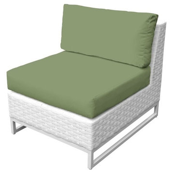 TKC Miami Armless Patio Chair in Green (Set of 2)