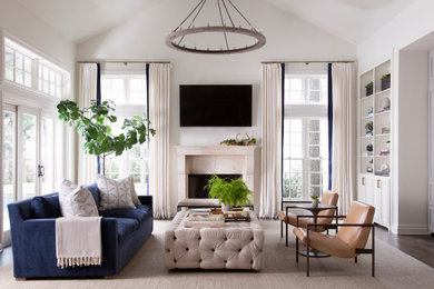 Living room - transitional living room idea in Austin