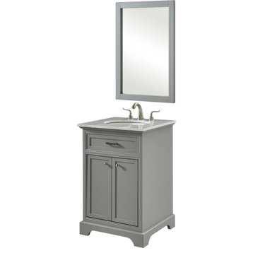 24" Single Bathroom Vanity Set, Light Grey