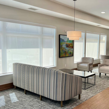 Light Filtering Roller Shades with Facia