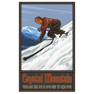 Paul A. Lanquist Crystal Mountain Washington Downhill Art Print, 12"x18"