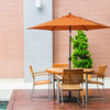 Astella 9' Round Outdoor Patio Umbrella With Push Tilt, Polyester, Tuscan
