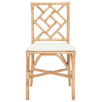 Safavieh Bhumi Accent Chair, White/Honey Brwn Wash