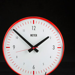 Modern Red Clock - Wall Clocks