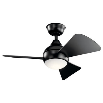 Kichler 34" Sola LED Ceiling Fan 330150SBK, Satin Black