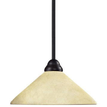 1 Light Pendant in Billiard Style - 14 Inches Wide by 12 Inches High - Pendants