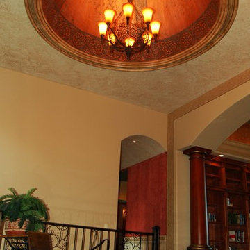 Venetian Plaster Dome centered in the Foyer ceiling