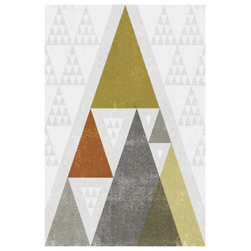 "Mod Triangles III Retro" Digital Paper Print by Michael Mullan, 26"x38"