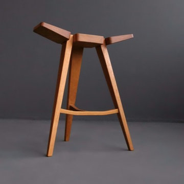 Danish Solid Ash Wood Counter Stool