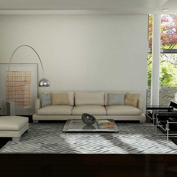 New Design - Gray Diamond Patchwork Cowhide Rug