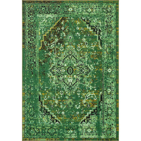 Nuloom Machine Made Jizah Rug, Green 3'x5'