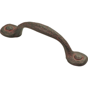 Belwith Hickory 3 In. Refined Rustic Black Iron Cabinet Pull P3001-BI Hardware