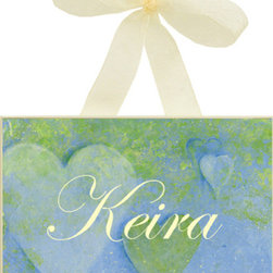 Blue Hearts Personalized Wall Plaque - Artwork