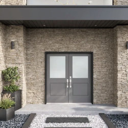 Masonite VistaGrande Flush-Glazed &frac12; Lite exterior fiberglass door - Front Doors