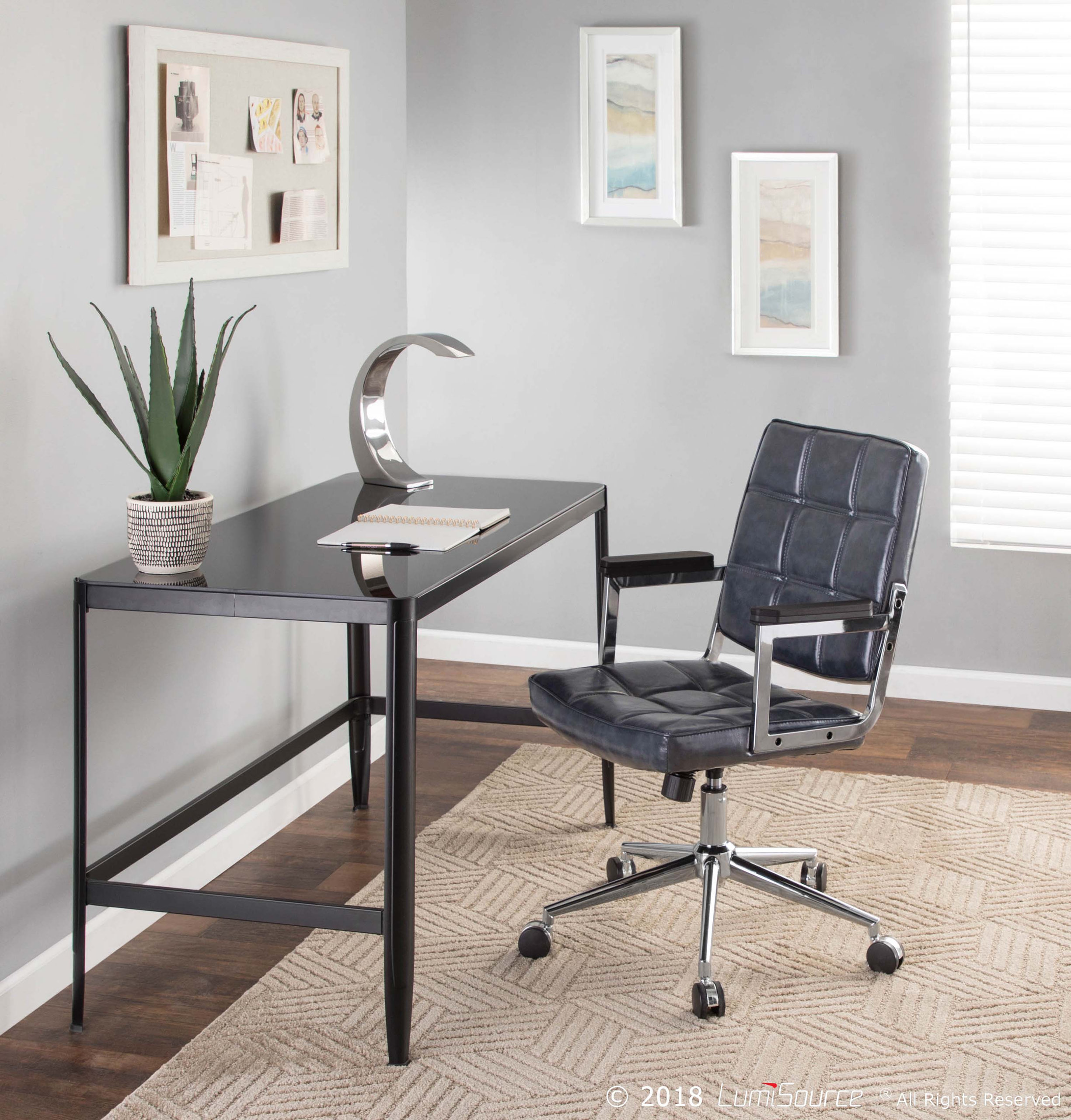 Lumisource Element Touch Lamp, Chrome