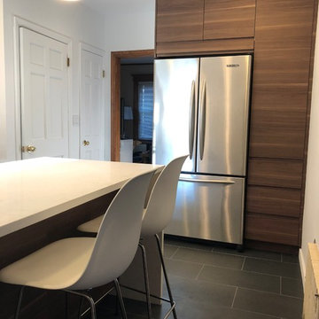 Voxtorp White and Walnut IKEA kitchen in Staten Island