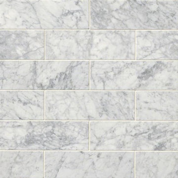Carrara White Marble Subway Tile