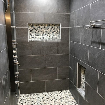 Pebble Tile Installation Photos