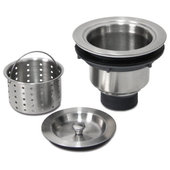 Westbrass d2082s-05 Insinkerator Style Extra-Deep Disposal Flange and Strainer - Polished Nickel