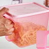 Set of 2 Practical Kitchen Storage Bins Cereals, Snacks Storage Canisters, Pink