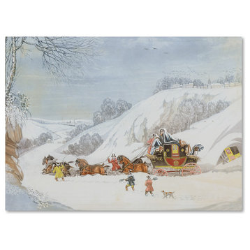 James Pollard 'A Mail in Deep Snow' Canvas Art, 32 x 24