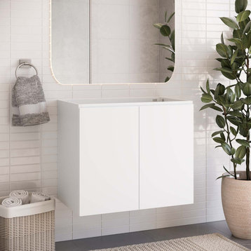 Vitality 30" Wall-Mount Bathroom Vanity, White