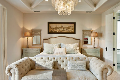 Example of a french country bedroom design in Dallas