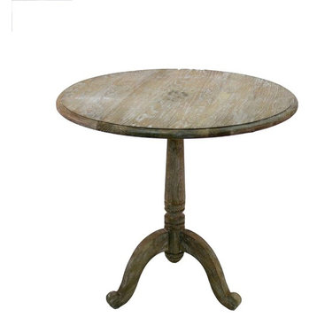 Monroe Round Table, Limed Gray