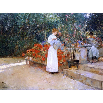 Frederick Childe Hassam After Breakfast, 21"x28" Wall Decal Print