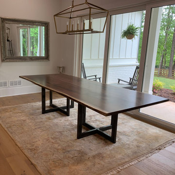 Natural Walnut Live Edge Dining Table