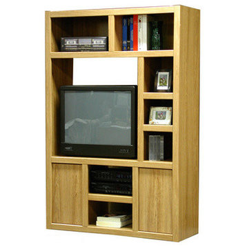 72" Wall Unit With Open, Closed, And Adjustable Storage