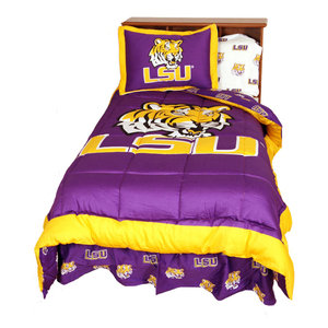 Ncaa Lsu Tigers Bedding Purple Collegiate Comforter Sheets
