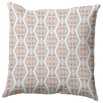 Detailed Geo Decorative Throw Pillow, Romantic Purple, 26"x 26"