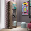 Atlin Designs 10-Shelf Shoe Closet With Mirror, Oak