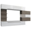Line 4-Piece White and Oak Wall Entertainment Unit