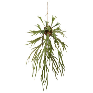 50" Staghorn Artificial Hanging Plant