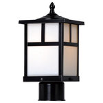 Maxim Lighting - Coldwater 1-Light Outdoor Pole/Post Lantern - Coldwater is a traditional, craftsman/mission style collection from Maxim Lighting International in Burnished with Honey glass.