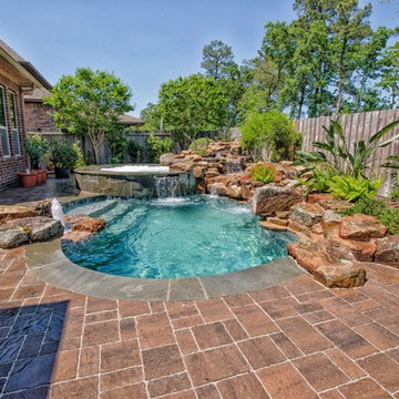 Suburban Courtyard Pool and Spa