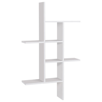 Danya B. Cantilever Cubby Wall Shelf – Horizontal or Vertical, White