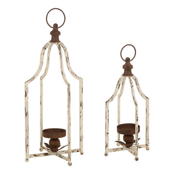 Set of 2 Farmhouse Metal Lantern