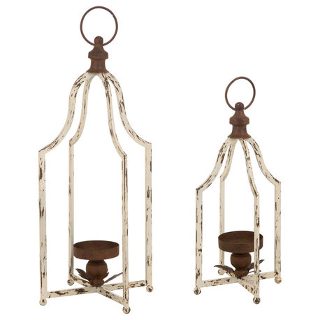 Set of 2 Farmhouse Metal Lantern